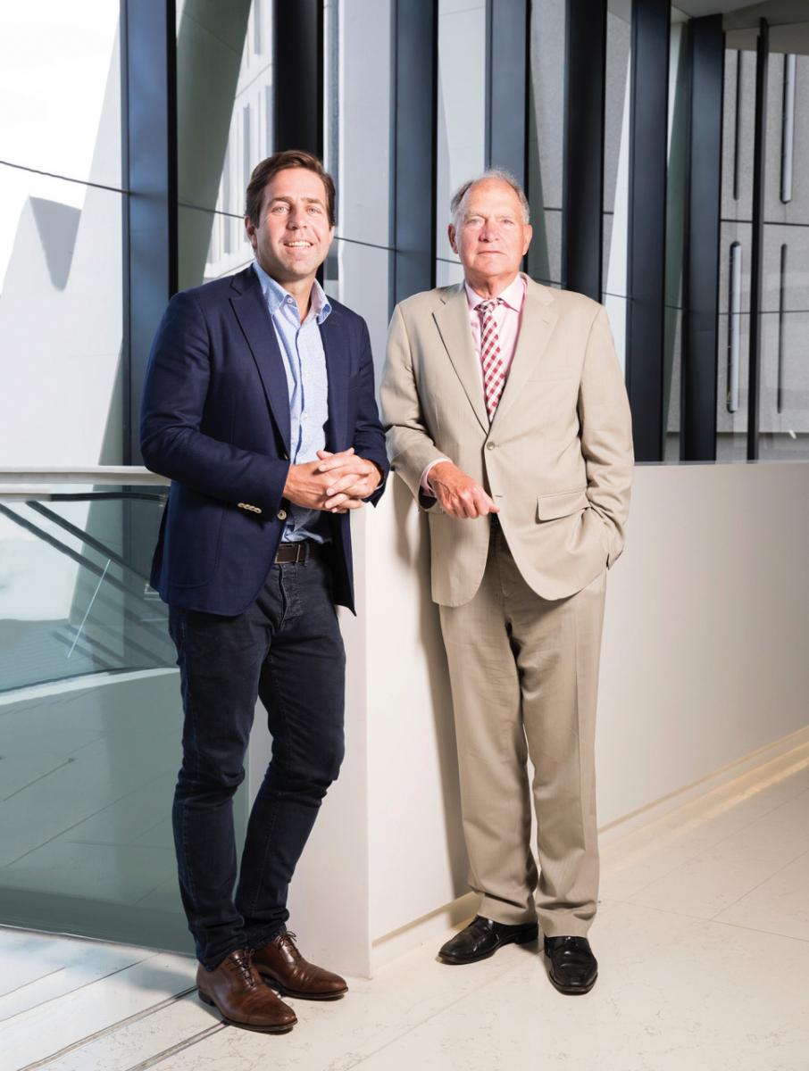 Fourth generation Dan White, beside father Brian, joined Ray White Group in 2000 after working at Macquarie Bank and Arthur Andersen