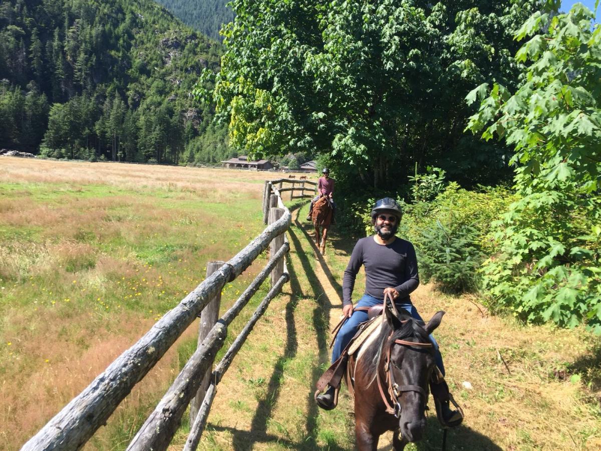 Celebrating his upcoming 50th birthday at Clayoquot Wilderness Resort, Canada
