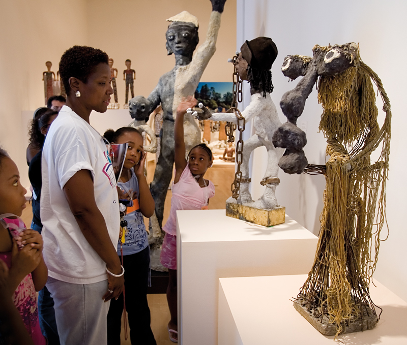 Pieces by Indian sculptor Nek Chand (1924-2015) exhibited at the John Michael Kohler Art Center;
