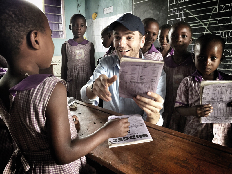 Mars meets with local children in Nyaka, Uganda during a trip to find impactful social organisations that could join the Epic portfolio in 2015 - Ph: Epic