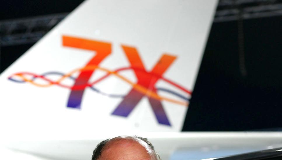 Serge Dassault at the launch of the Falcon 7X in 2005