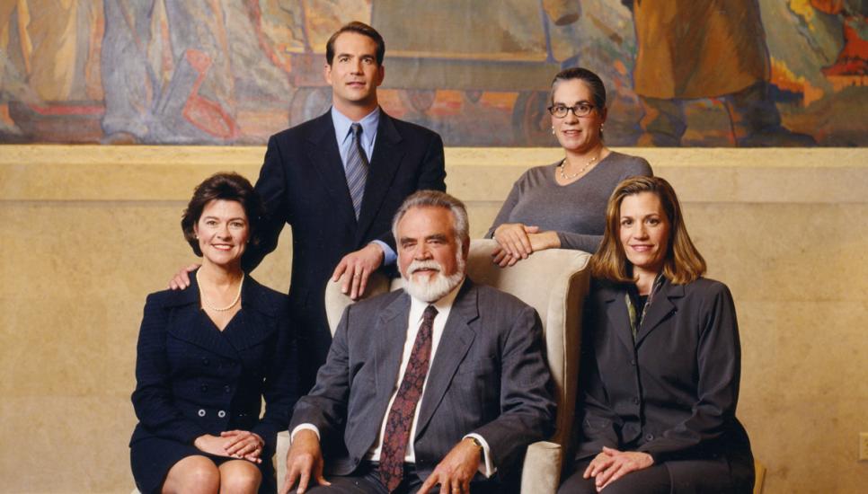 Plumbing new depths: The Kohler clan (from left) Natalie Black Kohler, David Kohler, Herbert Kohler Junior, Rachel Kohler and Laura Kohler