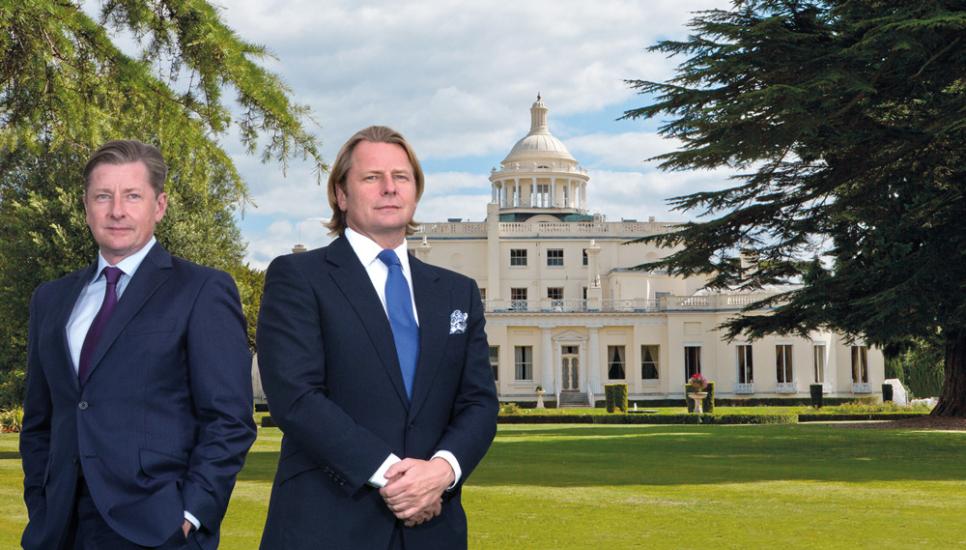 Hertford and Chester King in front of International Group's Stoke Park
