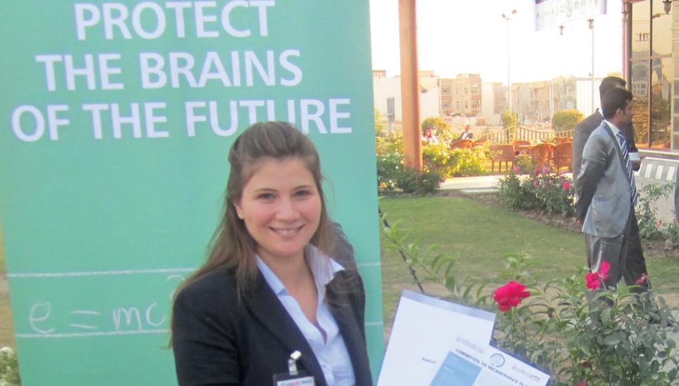 Coralie Zaccar at the launch and education sessions on Microinsurance in Iraq